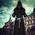 ++++شΌչѡǪ شҷǧ ش Priest ҤѡǪ ͧ觡ؤҧ    vampire ٵ  Medieval Monk Priest Robe Black Hooded 